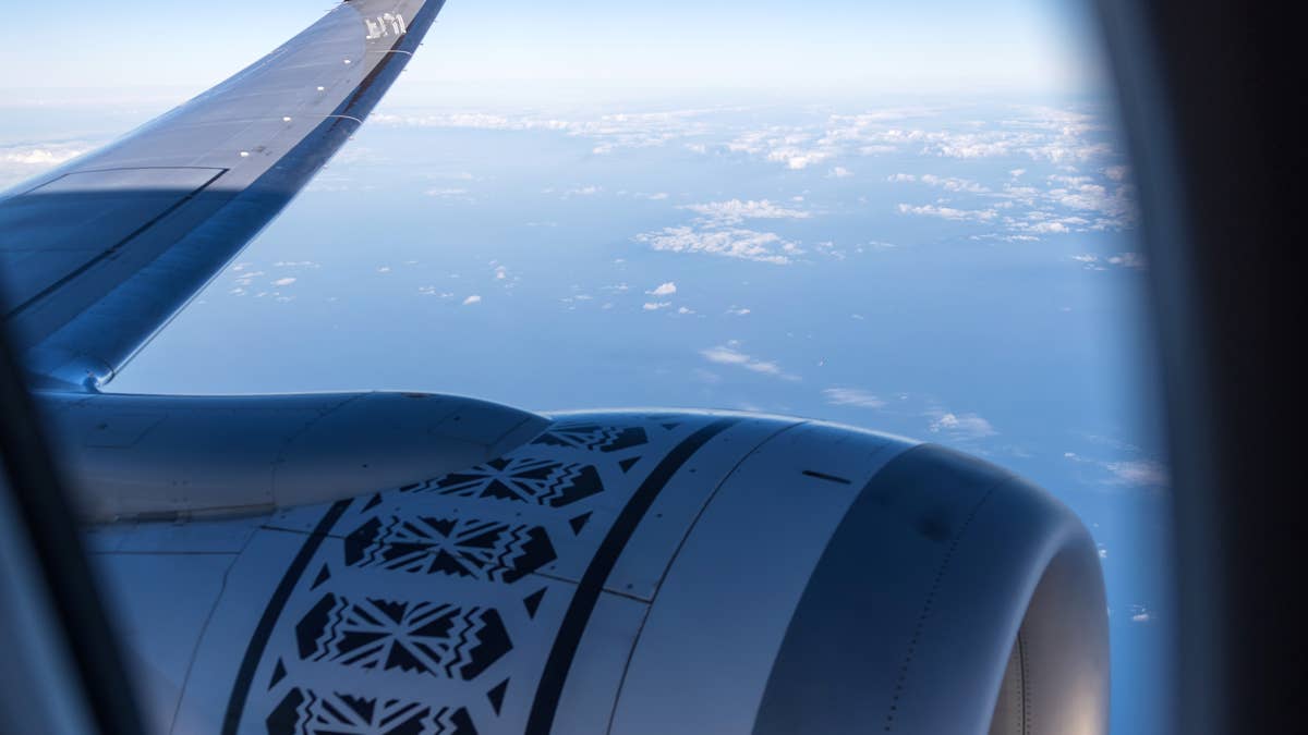 Fiji airways boeing 737 max 8 window view